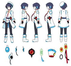 动漫人物三视图